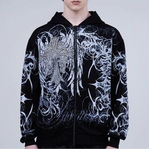 Insomnia Visuals Black Eclipse Zip Hoodie